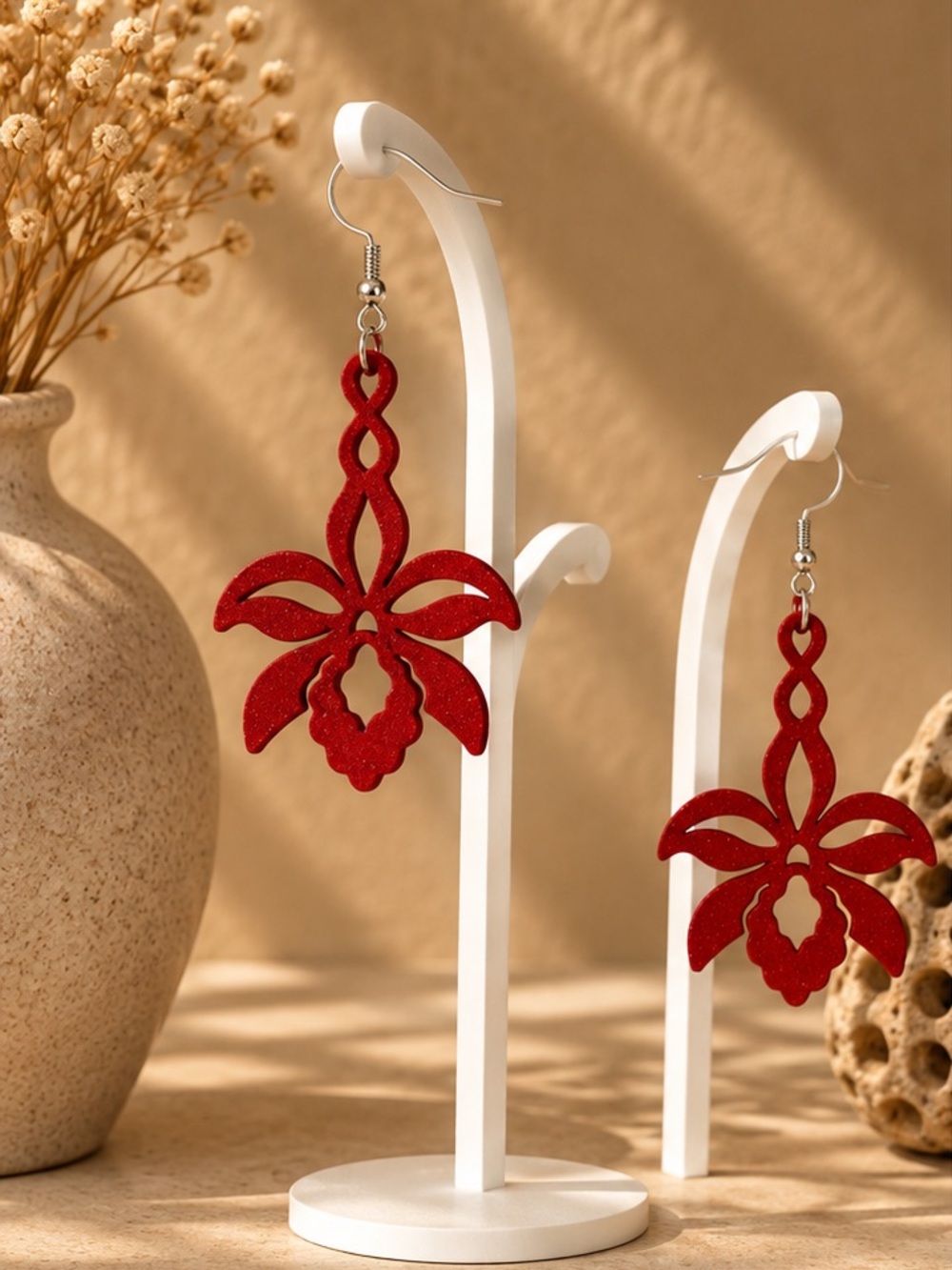 Cattleya Orchid Earrings